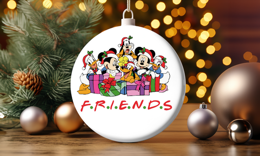 Personalized Family, Friends, custom ceramic Christmas Tree Ornament, Printed on both sides