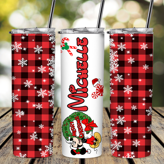 Personalized Christmas Tumbler Mickey Mouse