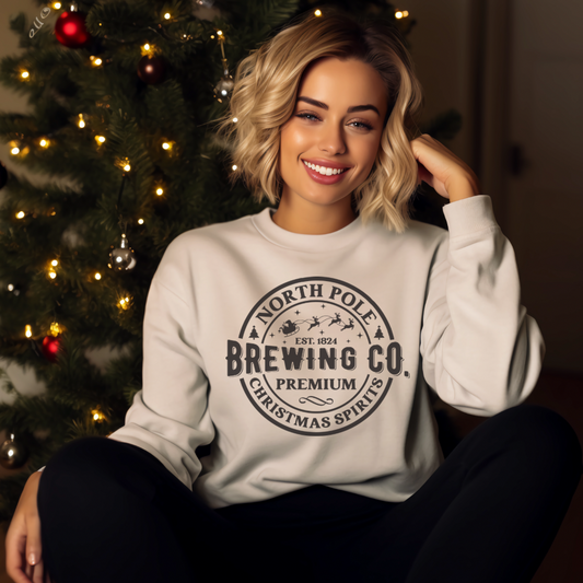 Christmas Graphic Sweatshirts, North Pole Brewing Co, It's The Most Wonderful Time, Sorta Merry Sorta Scary